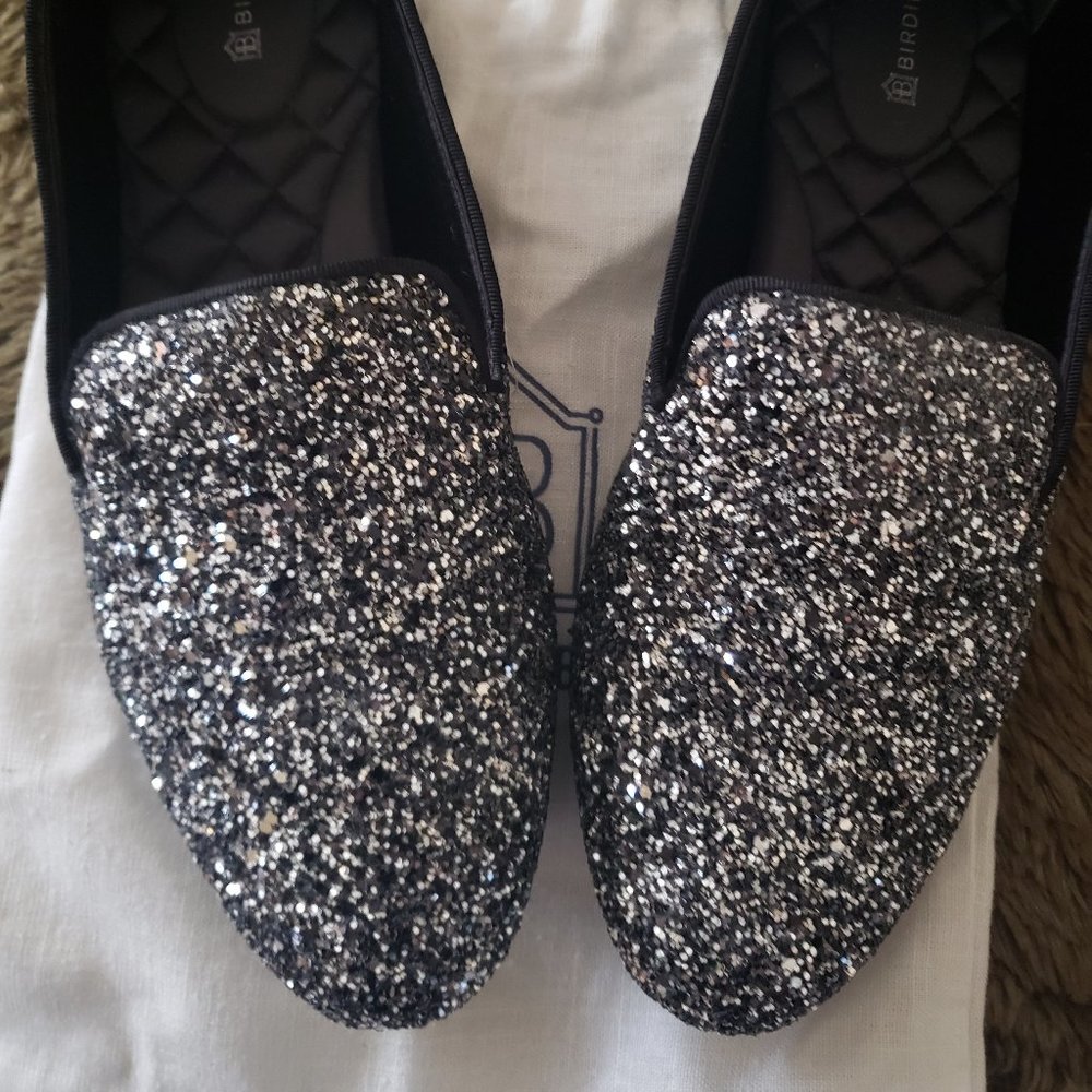 Starling Birdies - Gunmetal Glitter, size 9